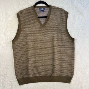 Brooks Brothers 346 Lambswool Vest Men’s Large Green Preppy Academia Grandpacore